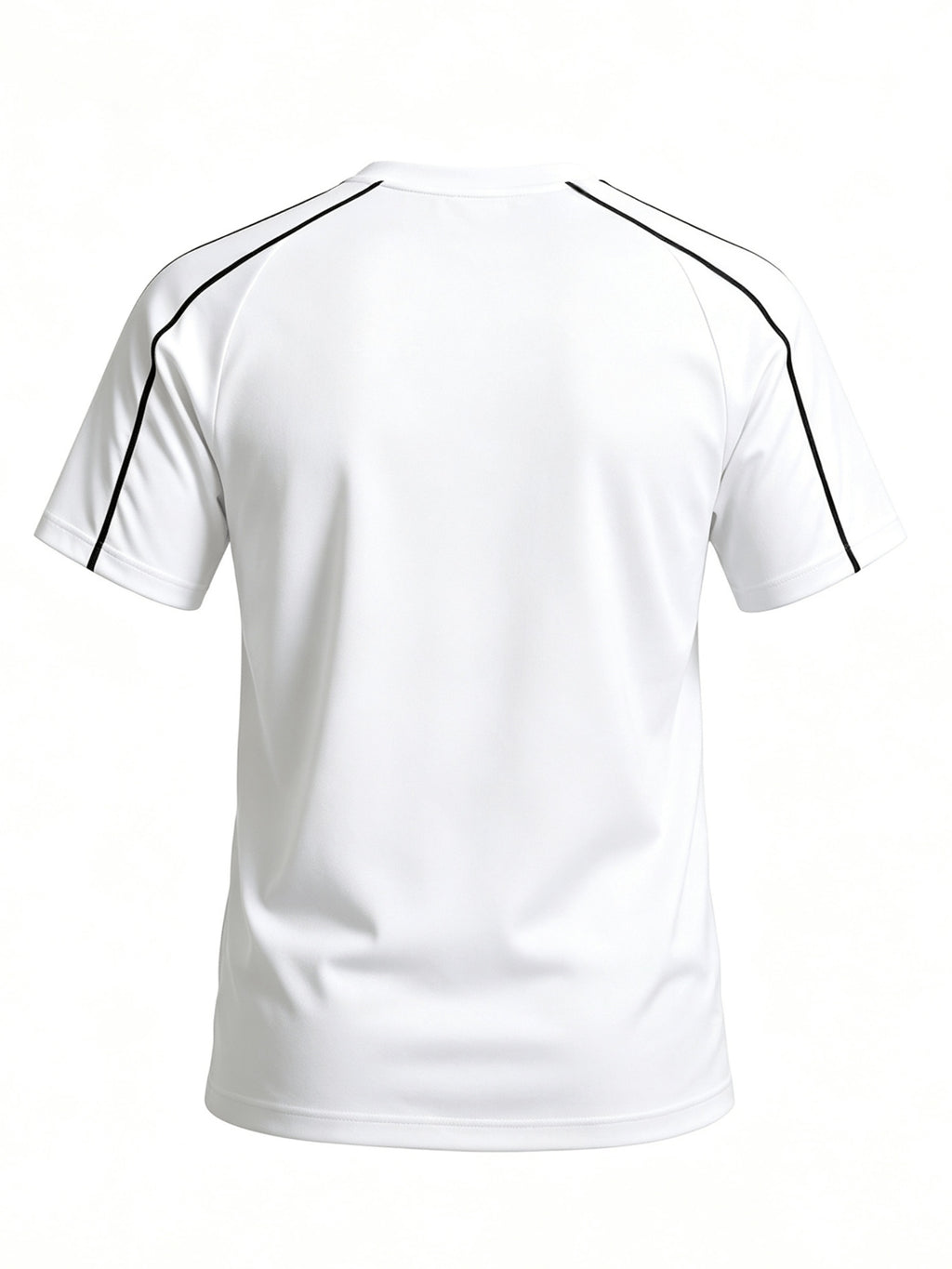 Spring and Autumn Thin, Quick-drying, Solid-color Knitted Printed Short-sleeved T-shirt, Casual Sports, Simple, Breathable and Comfortable, Home Daily All-match Tops - White