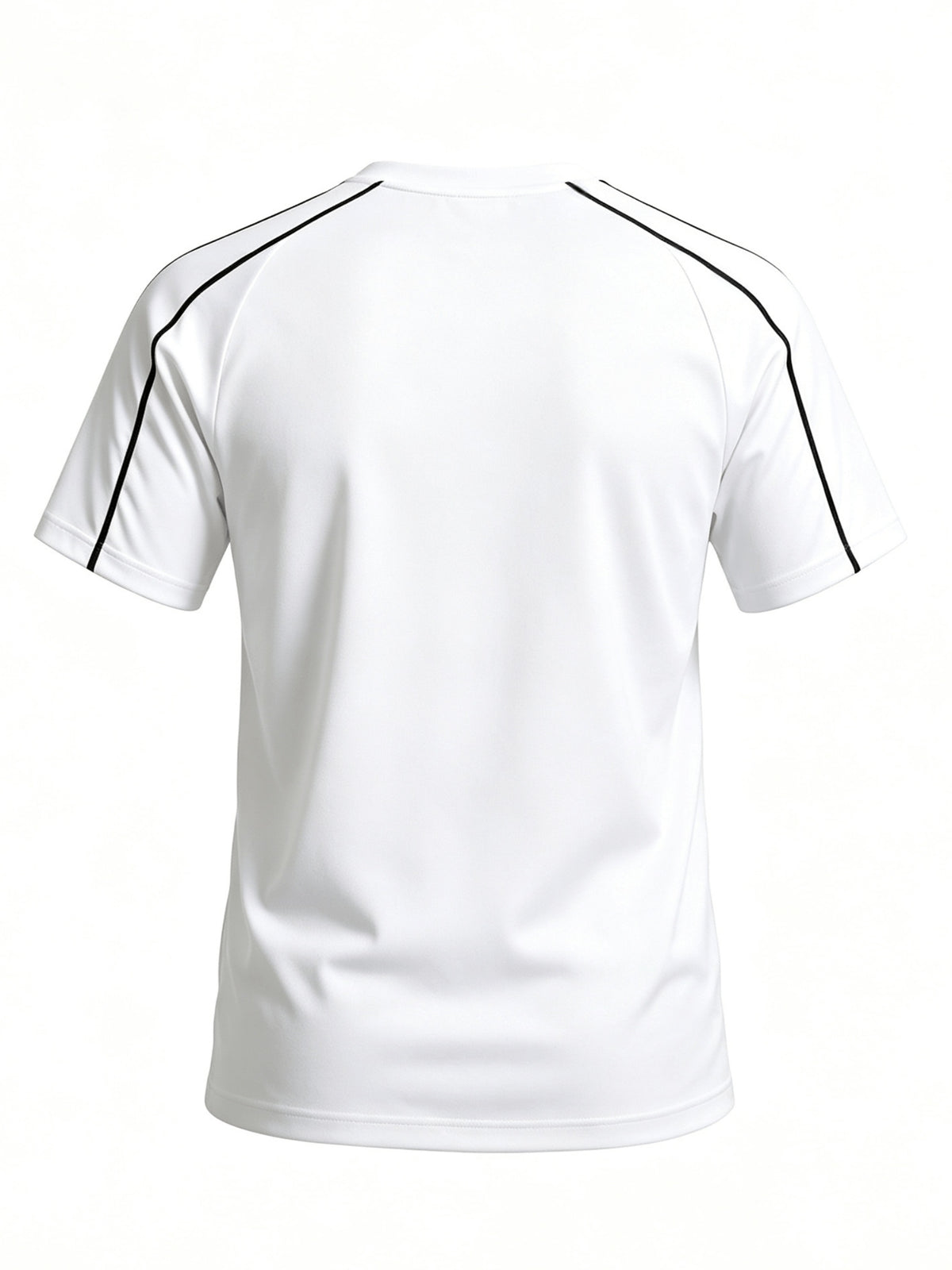Spring and Autumn Thin, Quick-drying, Solid-color Knitted Printed Short-sleeved T-shirt, Casual Sports, Simple, Breathable and Comfortable, Home Daily All-match Tops - White