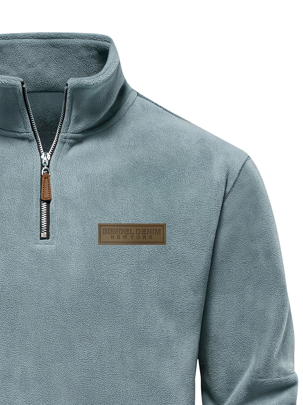 Autumn Winter Ultra-Soft Fleece Top, Excellent Warmth, Effortlessly Creating American Street Trendy Style, New Season - Gray Blue