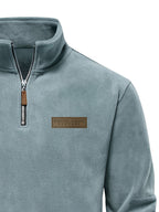 Autumn Winter Ultra-Soft Fleece Top, Excellent Warmth, Effortlessly Creating American Street Trendy Style, New Season - Gray Blue