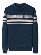 New Winter Men's Sweater, Thickened and Fleece-Lined for Extra Warmth, All-Over Fleece with Stylish Pattern, Pullover Top, Comfortable and Versatile Men's Apparel - Ha Qing