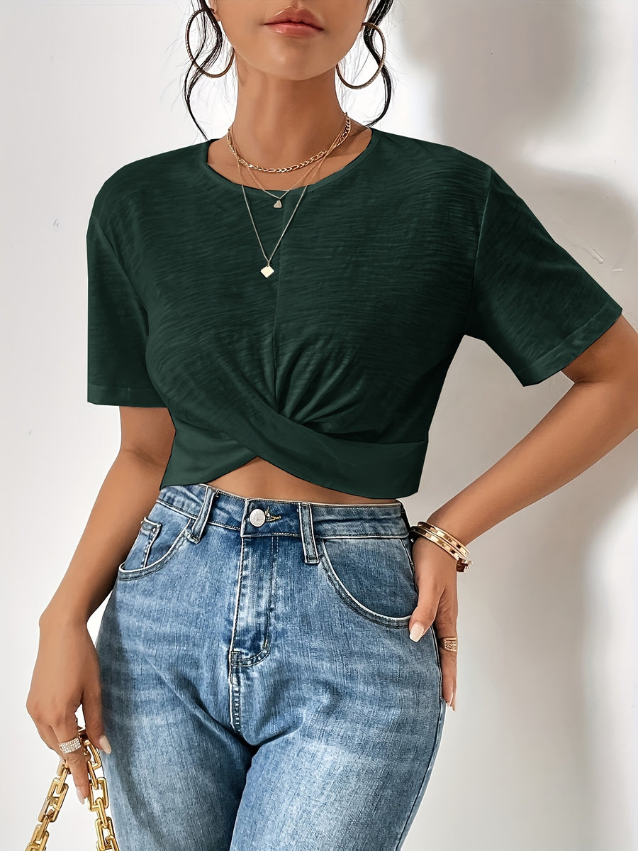 Women'S Fashion Short Sleeve T-Shirt - Green