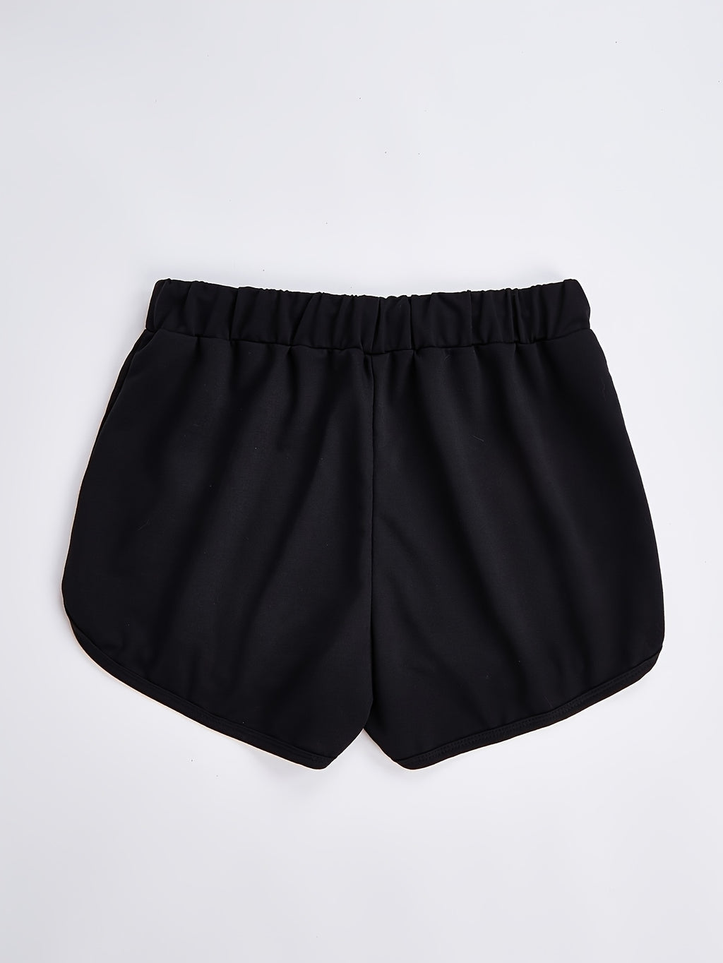 Women's Shorts with "OK" Letter Pattern, Fashionable Casual Shorts - Black