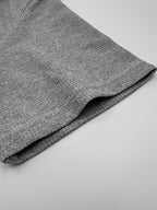 Pearson OBM Men's Henley Short Sleeve T-Shirt - Breathable Waffle Knit Summer Casual Tee with Button Front, Solid Color Round Neck, Machine Washable for Outdoor & Casual Attire, Stylish Button Detail, Lightweight Fabric, Easycare Material - Grey