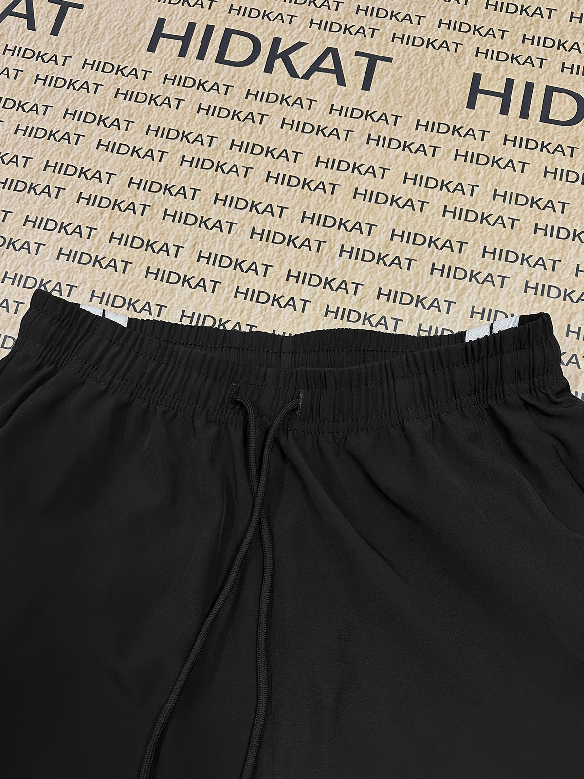 New Summer Women's Trendy Knee-Length Pants with Color-Block Design, Elastic Waistband, and Pockets, Fashionable Shorts Suitable for Daily Wear and Outdoor S - Black