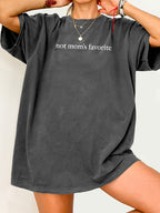 Women'S T-Shirts Lettering Print Comfortable Color T-Shirts Casual Style - Deep Grey