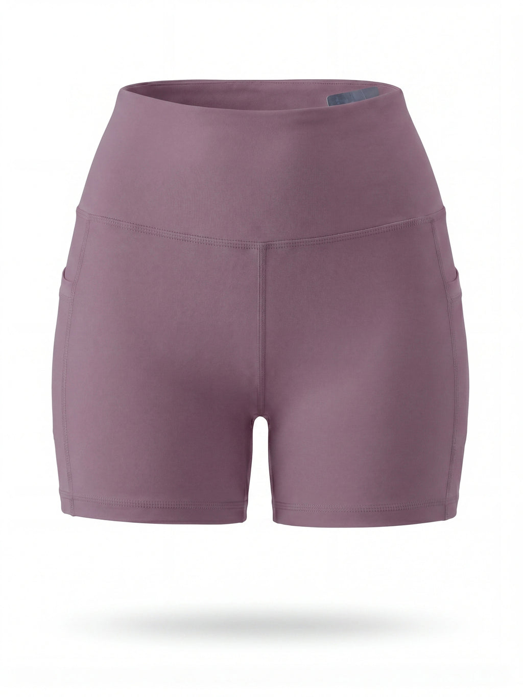 Summer Fashion Women's High-Waist 3-Inch Shorts with Pockets, Moisture-Wicking Summer Style - Anti-See-Through, Tummy Control, Non-Slip Waistband - Bean Paste