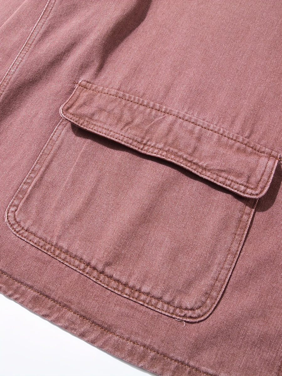YASUYUAN Men's Light Color Denim Hooded Jacket - Loose Fit -Blend (Suitable for all-Season Wear) with Shrunk Hem & Sleeve Roll, Casual Outerwear, Machine Washable Denim Coat - Burgundy
