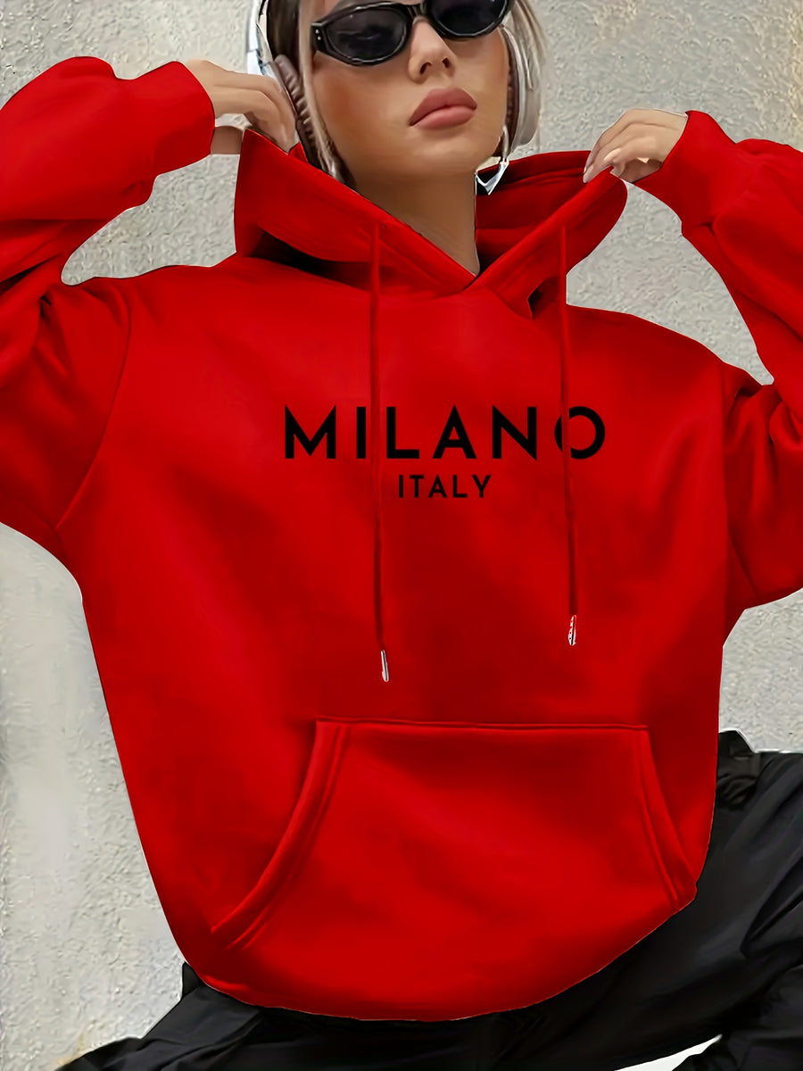 Women'S Fashion Hoodie - Red