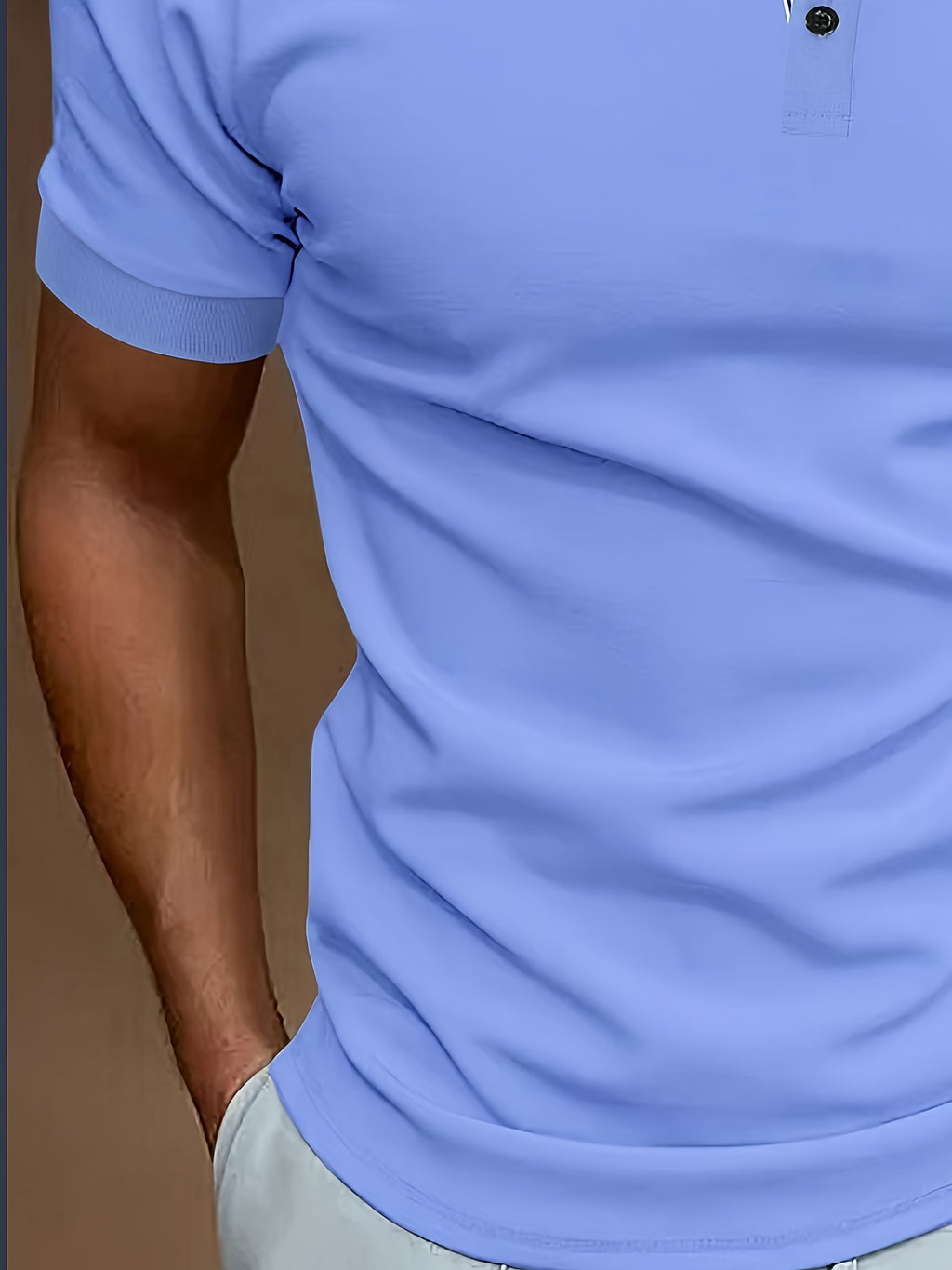 Josh Rose OBM Men's Fashion Versatile Business T-Shirt - Sky Blue
