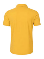 Zhiyu OBM 2pcs Fashionable New Men's Short-Sleeve Shirts, 2pcs with Dual Pocket Design, Suitable for Commuting, Casual Wear, and Vacations - Lake Blue, Yellow