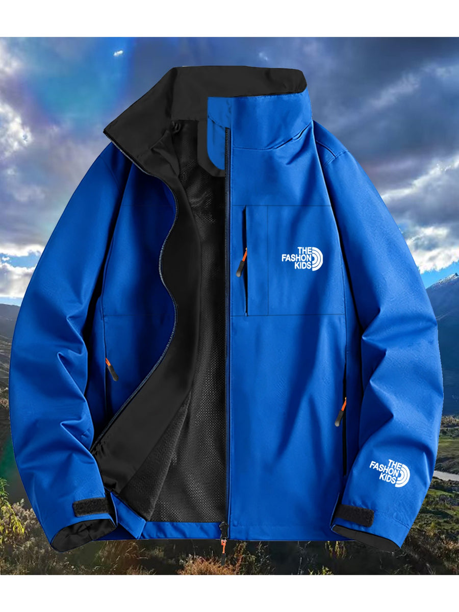 2026 New Men'S Sports Jacket, Outdoor Climbing High Quality Comfortable Ski Wear, Novel Pocket Spell Color More Practical Design, Fashion Elements Design, Suitable for Spring And Autumn Wear, Commuter Necessary Sports Coat - Royal Blue