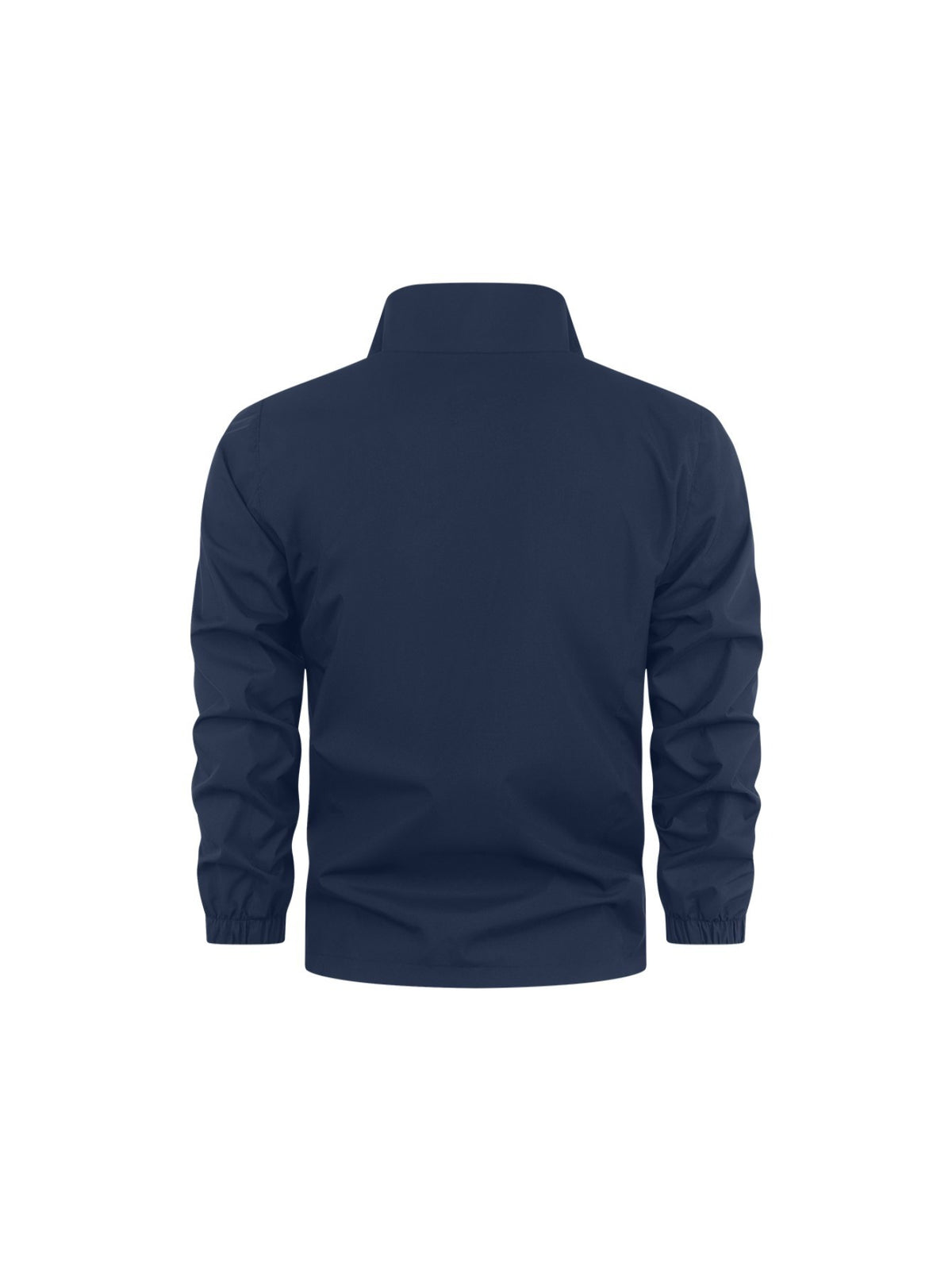 Men'S Triangle Mountain Sports Letter Print Stand-Up Collar Jacket, Anti-Pilling Smooth Lightweight Fabric, Casual Athletic Outerwear, Suitable for Daily Exercise And Commuting, Spring Fall Men'S Jacket - Navy Color