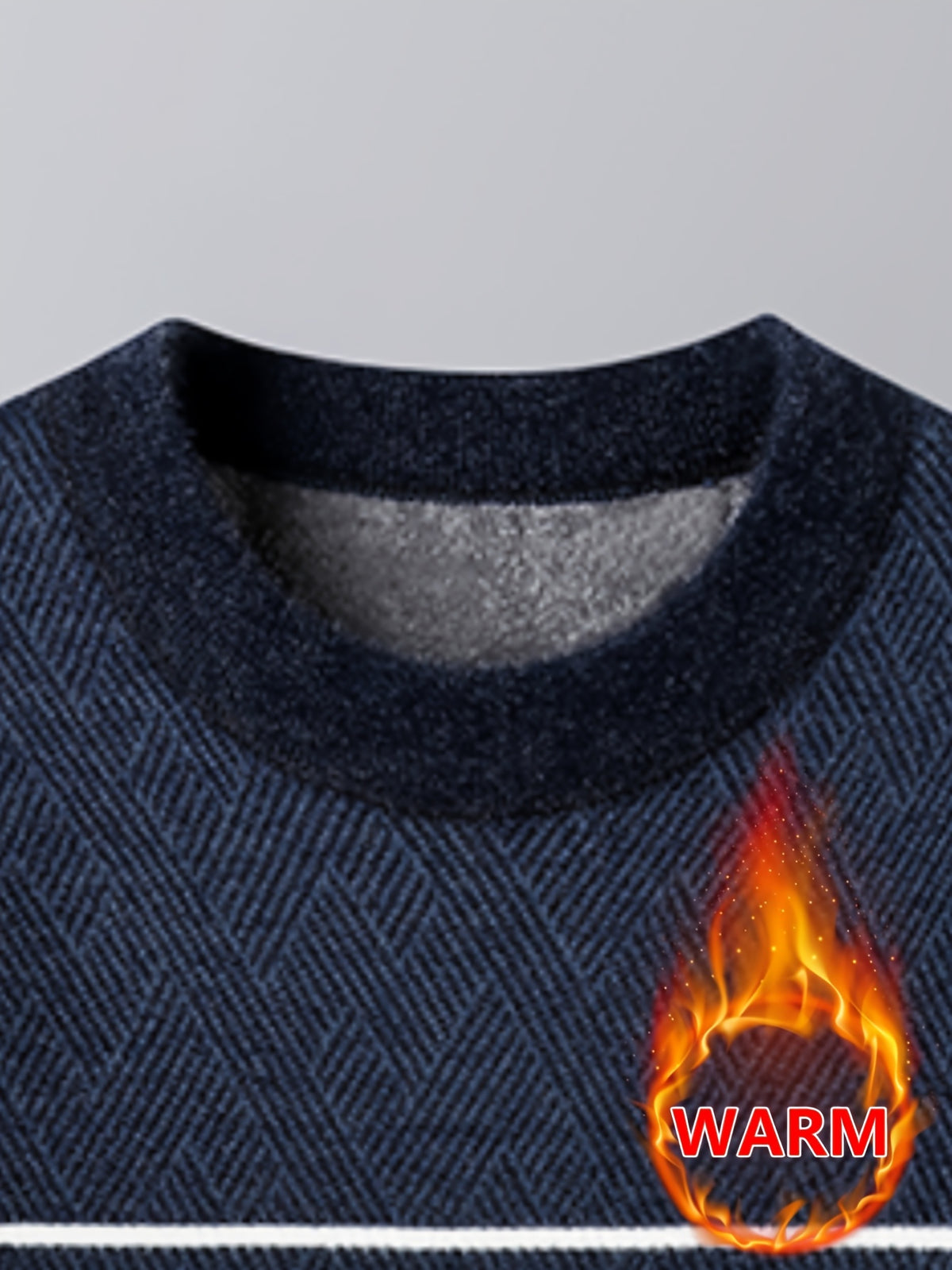 Minimalist Urban -Lined Crew Neck Knit Sweater for Warmth and City Casual Style - Shangqing