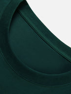 100% Cotton Summer Round-neck Short-sleeve T-shirt, Made of Pure Cotton Fabric, Skin-friendly, Breathable, and Non-stuffy. A Basic Style Suitable for Daily Commutes and Casual Home Wear - Dark Green