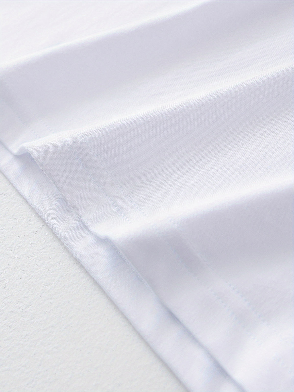 Men's Summer Pure Cotton Short-Sleeve T-Shirt, Solid Color Crew Neck, Simple Casual Versatile Breathable Sweat-Wicking Basic Style Half-Sleeve Top - White