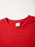 Men's Casual Style, Men's Crewneck Sweatshirt, Boston Black And Golden Property Of Print, Polyester Fiber, Suitable for Men Daily Wear And Sports Scenes - Red