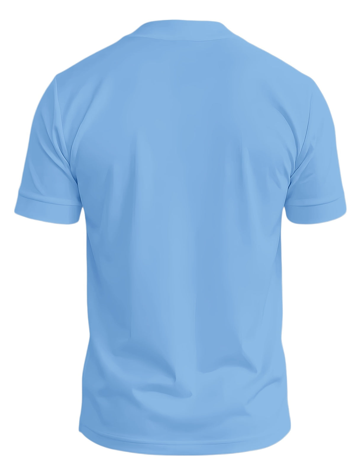 A 2026 New Style Men'S Summer Casual Sports V-Neck T-Shirt, Featuring a Street Fashion V-Neck Design, a Lightweight And Breathable Training Shirt for Exercise And Fitness, Suitable As a Base Layer for Daily Wear - Sky Blue