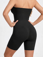 Women's Bodysuit - Simple, Elegant, Comfortable, Strapless Bodysuit - Black