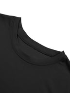 Creative Double-Sided Print Pattern Men'S Short Sleeve T-Shirt, Goldwing Motorcycle Silhouette Print T-Shirt, Motorcycle Culture, Easy, Men'S Fashion Trendy Short Sleeve, Suitable for Daily Casual And Outdoor Sports Fitness - Black