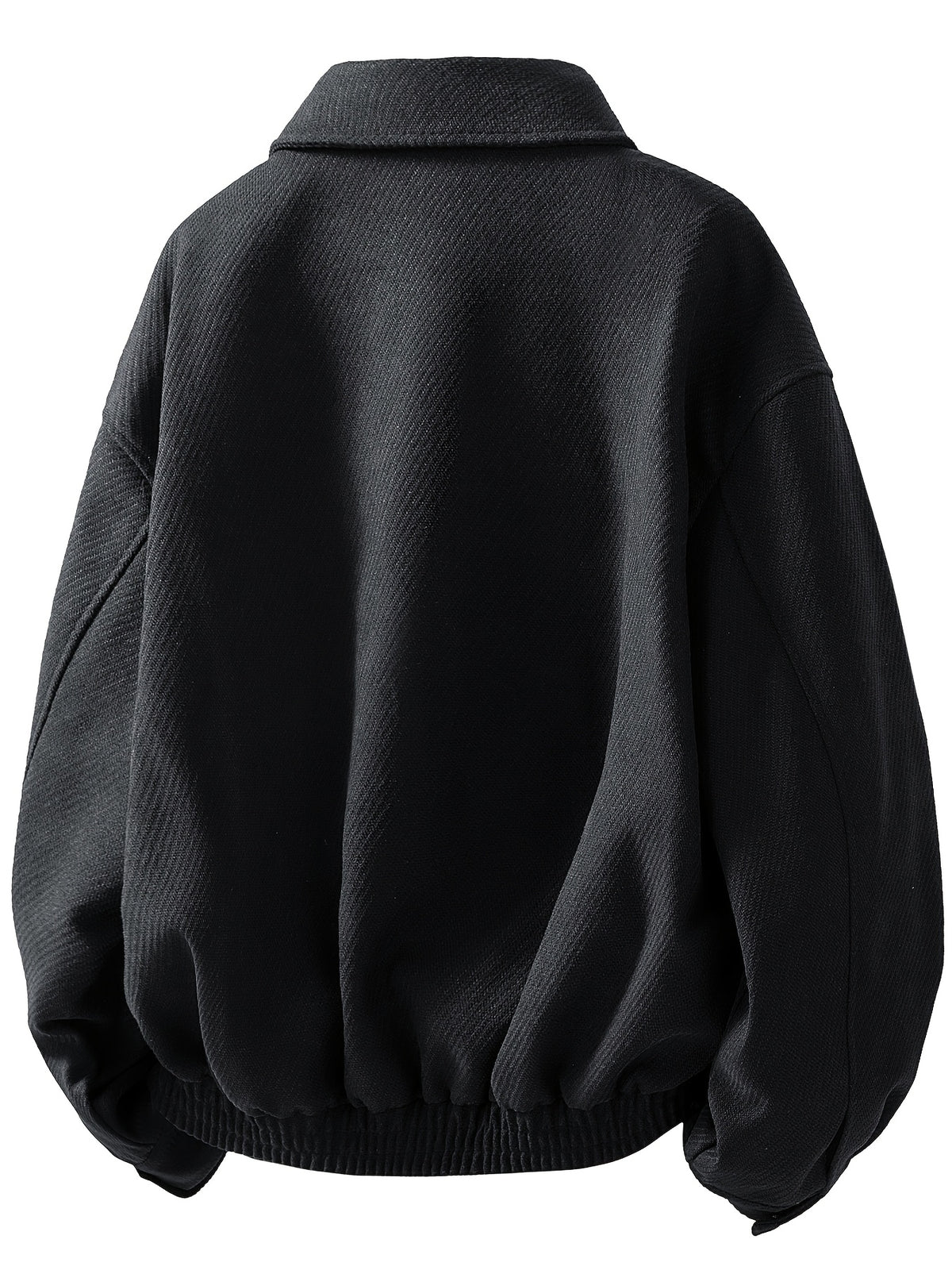 Men's Light Luxury Lapel Button-Front Cardigan Jacket - Loose Fit Blazer Coat with Lapel Collar & Button Closure, Machine Washable Suitable for Business Casual, Office Wear, Daily Use, Outdoor Events - Solid Color Outerwear - Black