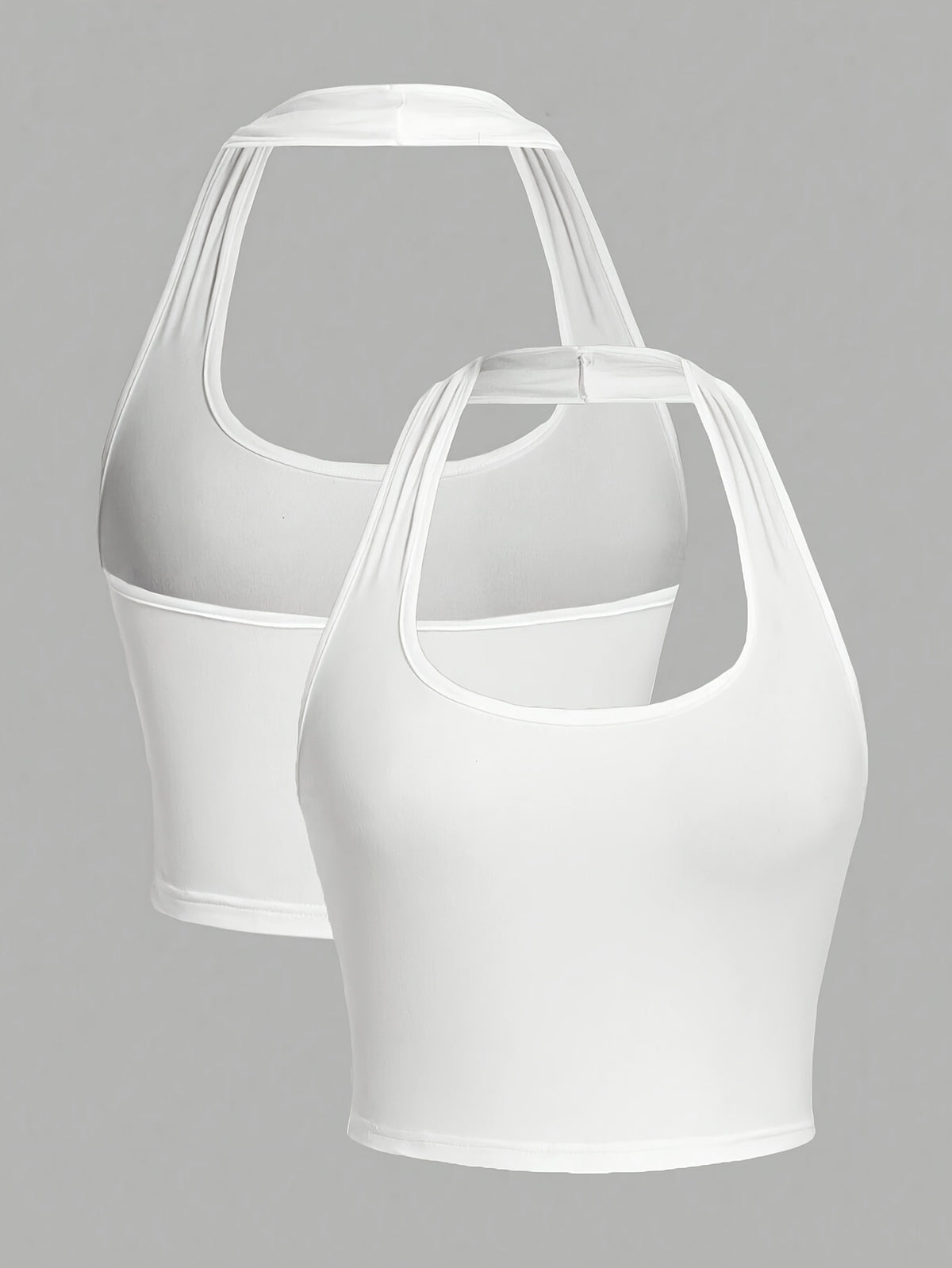 Women's Casual Clothing | Sexy Tank Top | Summer Vest | Summer Top | Sleeveless - Backless - Halter | Y2K | Cute Top | Hanging Neck Top | Halter Tank Top, Base Layer - White