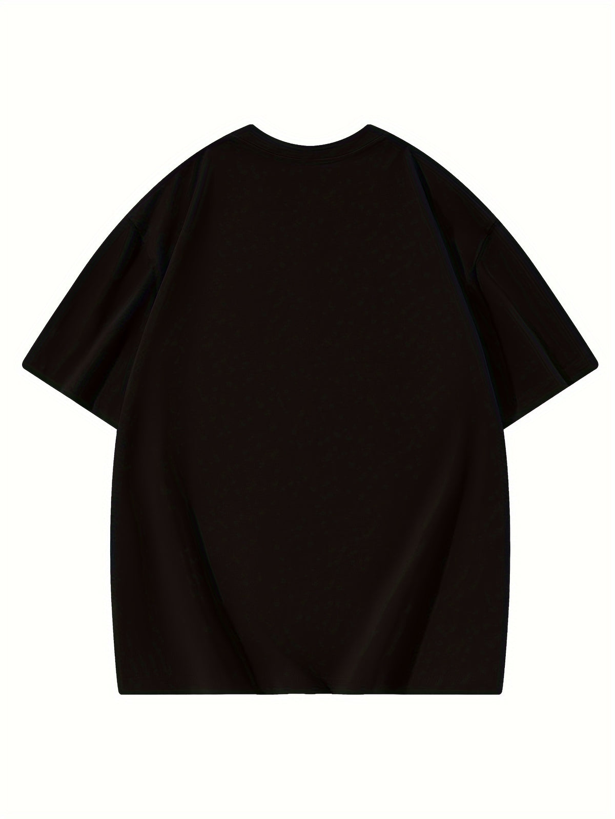 Women's Oversized T-Shirt - Loose Fit Short Sleeve Top with Letter '' Print, Round Neck Casual Summer Blouse for Spring Summer Fall, Breathable Casual Attire (Hand Washable) - Black