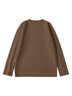 Mùshān Snow Selected Paul Frank Pure Breathable Spring And Autumn Men'S Long Sleeve T-Shirt - Coffee