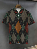 New! Men'S 3D Printed Casual Short-Sleeve Polo Shirt, Suitable for Golf And Everyday Wear - Mixed colors