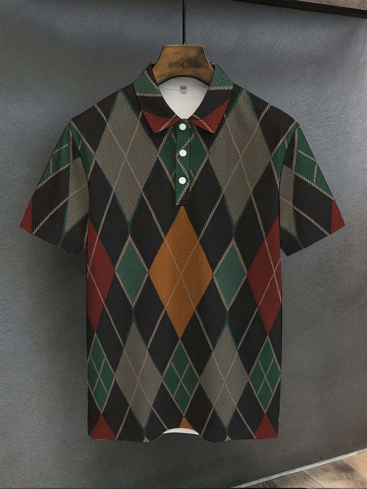 New! Men'S 3D Printed Casual Short-Sleeve Polo Shirt, Suitable for Golf And Everyday Wear - Mixed colors