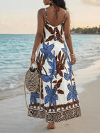 Elegant And Fashionable Bohemian Backless Women'S Dresses, Loose-Fitting Long Dresses, Bridesmaid Dresses, Loose Strapless Birthday And Event Dresses, Holiday Dresses, Bohemian Women'S Clothing, Summer Tropical Dresses, New Women'S Beach Dresses - Milky