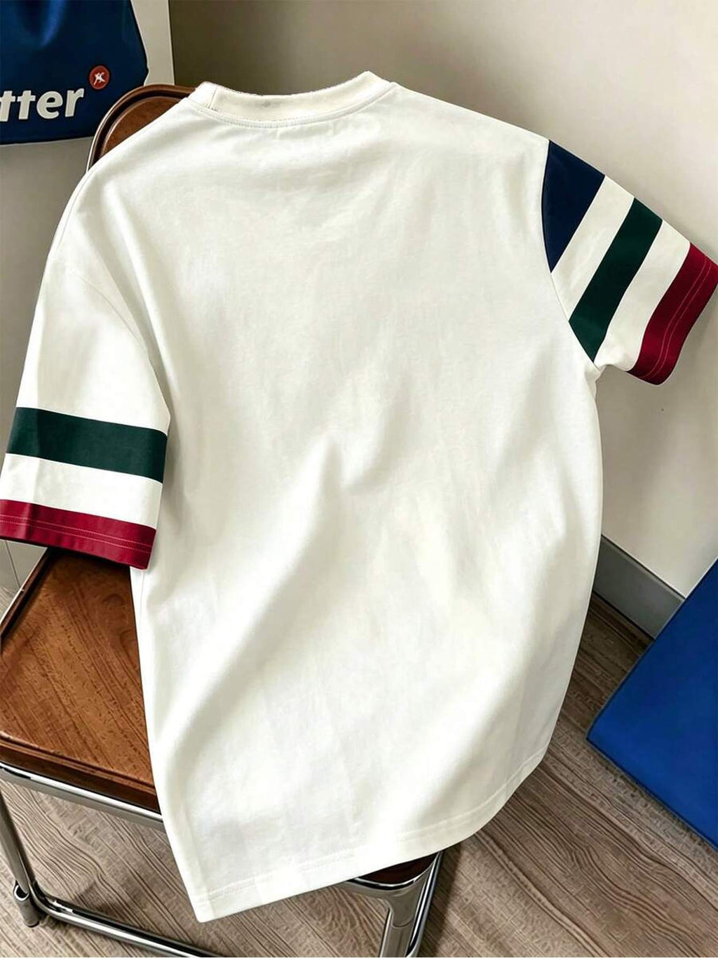White And Red Color-Block Striped Men'S Round Neck Short Sleeve T-Shirt, Easy Statement Athletic Casual Color-Block Striped Short Sleeve Top Comfortable Casual Daily Digital Print - No Texture - Mixed colors