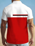 Fashionable and Minimalist Men's Shirt, 3D Printed Men's Summer New Short-Sleeve Shirt - Mixed Color 1
