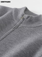 CRRTMARO Men's Warm Sweater - Solid Color Round Neck Pullover, Casual Winter Sweater Suitable for Fall & Winter, Warm Long Sleeve Sweater for Office, Layering, Daily Wear, Versatile Wardrobe Essential - Red