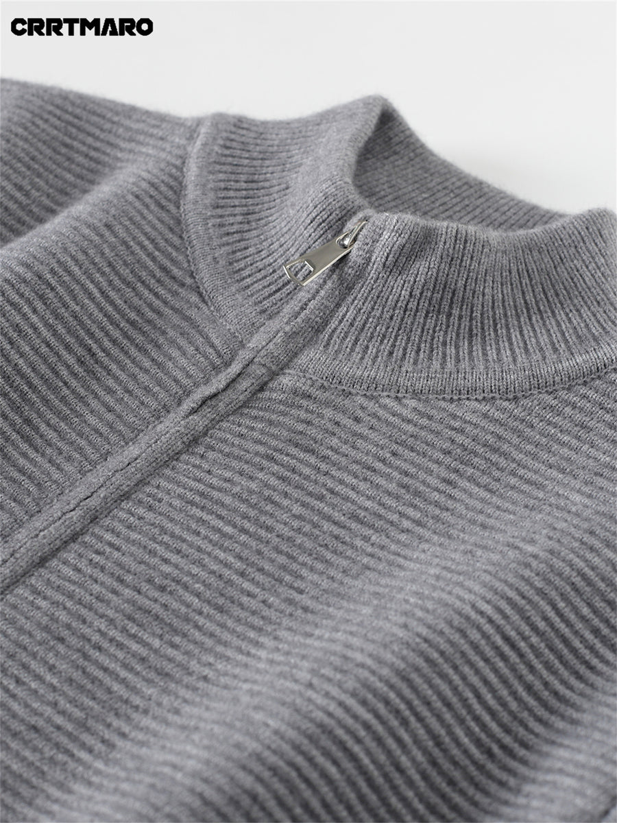CRRTMARO Men's Warm Sweater - Solid Color Round Neck Pullover, Casual Winter Sweater Suitable for Fall & Winter, Warm Long Sleeve Sweater for Office, Layering, Daily Wear, Versatile Wardrobe Essential - Red