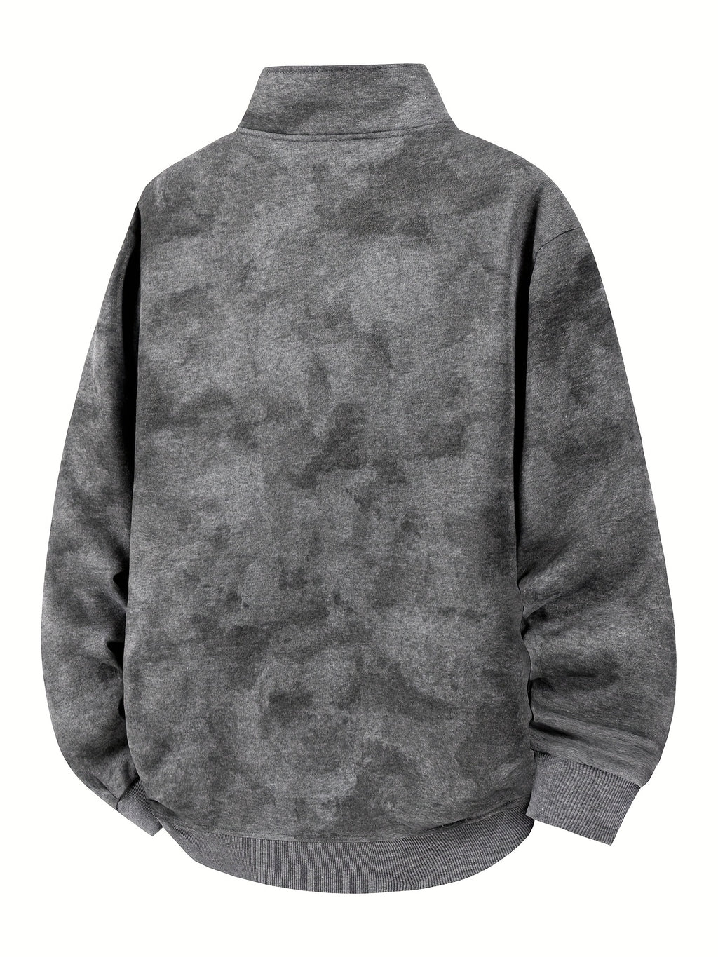 Men'S Colorblock Stand-Up Collar Sweatshirt - Soft And Warm Loose Jacket Style Pullover with Pocket Logo, Spring Autumn Casual Coat, Multi-Functional Casual Wear Apparel - Dark Gray