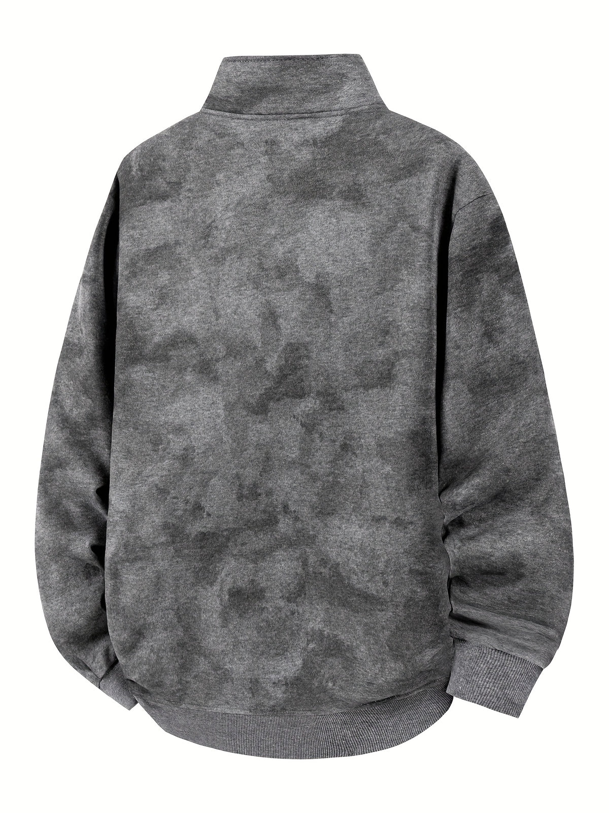 Men'S Colorblock Stand-Up Collar Sweatshirt - Soft And Warm Loose Jacket Style Pullover with Pocket Logo, Spring Autumn Casual Coat, Multi-Functional Casual Wear Apparel - Dark Gray
