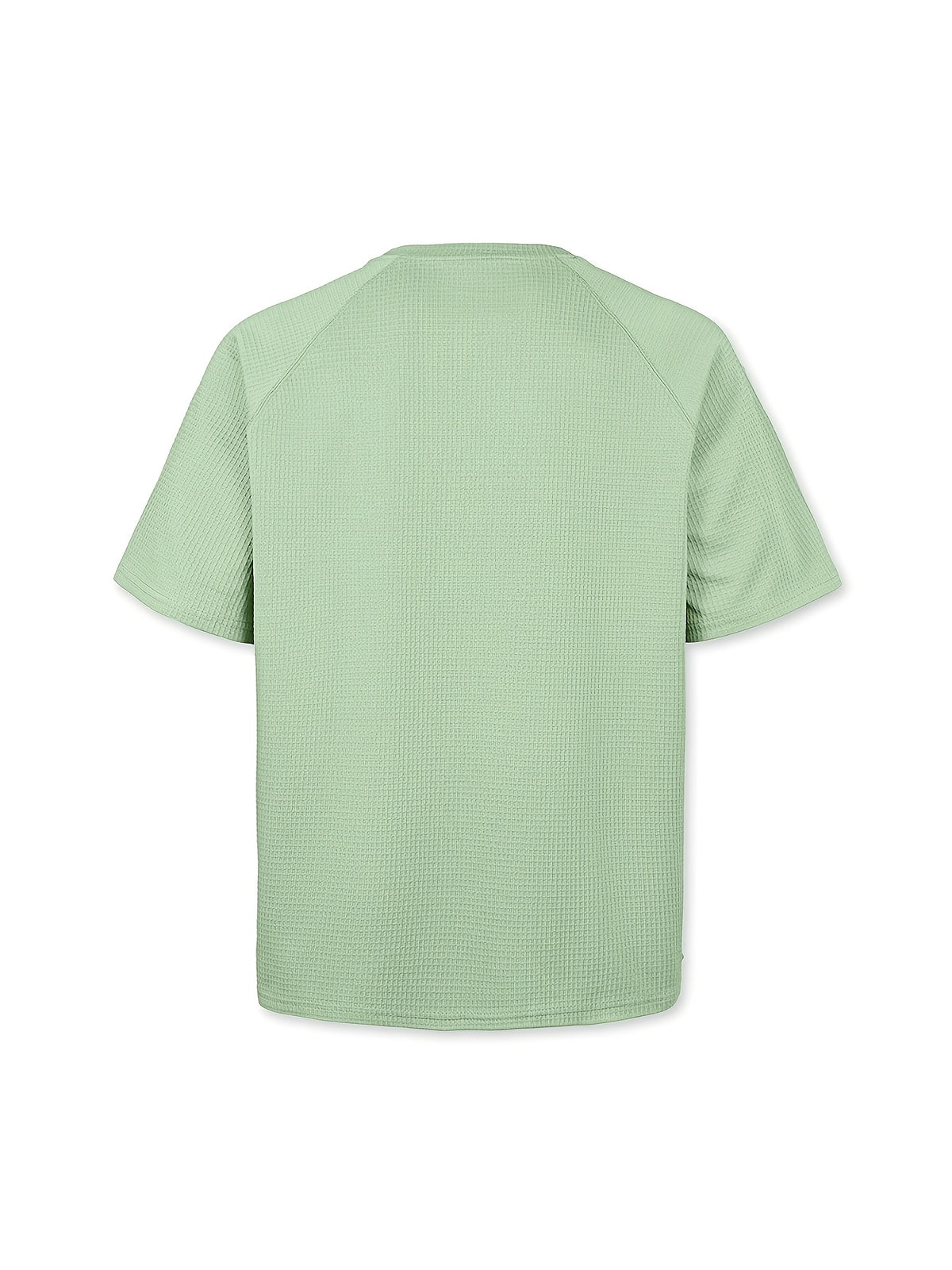 3pcs Set Men'S Waffle Knit Short-Sleeve T-Shirts, Lightweight And Breathable Crew Neck Tops. Suitable for Daily Casual Wear, Summer Vacations And Outdoor Activities. Loose Cut, Soft And Comfortable Fabric, Versatile Daily Fashion Style - Light Green+Light Blue+Purple