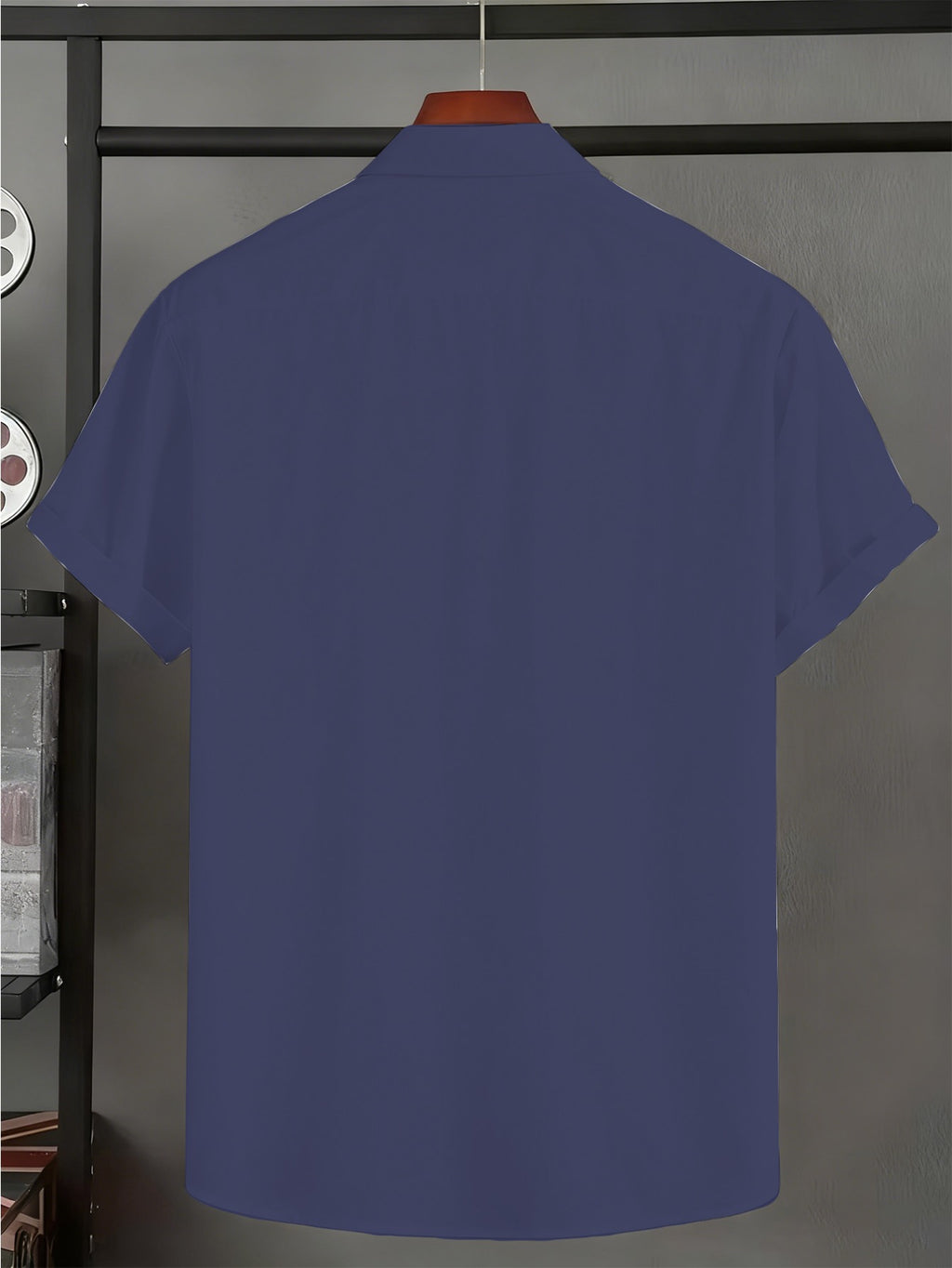 [9pcs Set] Custom Men'S Casual Shirts - Add Your Favorite Photos Or Logos, Team Uniforms, Ideal Employee Gifts, Perfect for Parties, Outdoor Activities, And Daily Wear - Navy Color