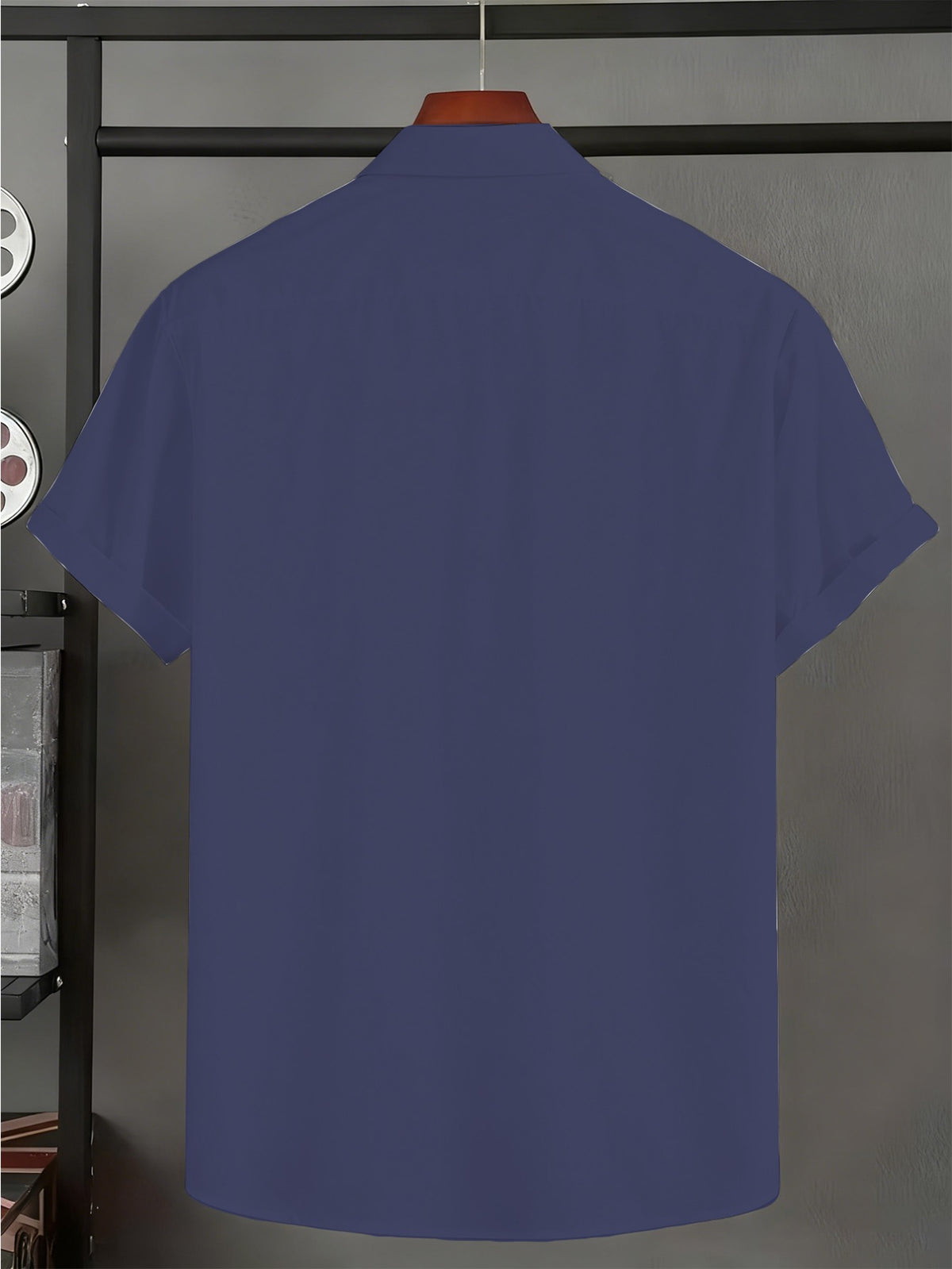 [9pcs Set] Custom Men'S Casual Shirts - Add Your Favorite Photos Or Logos, Team Uniforms, Ideal Employee Gifts, Perfect for Parties, Outdoor Activities, And Daily Wear - Navy Color