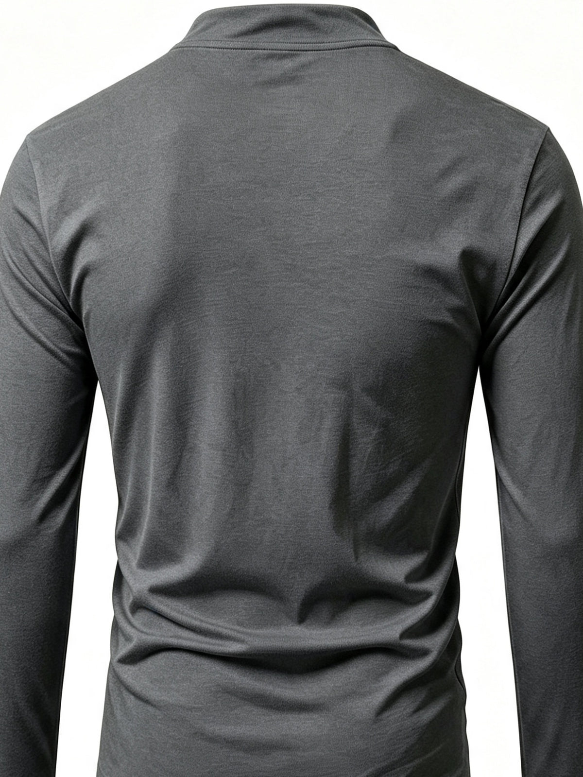 2026 New Men'S Casual Outdoor Tie-Neck Polo Shirt - K, Long Sleeve for All Seasons, Button-Less Design with Cross Drawstring, Stand Collar, Breathable And Comfortable, Quick-Dry - Dark Gray