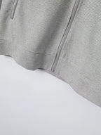 Men'S Waffle Texture Lapel Jacket - Minimalist Letter Print - Premium Texture And Layered Feel - Soft, Breathable, Comfortable, Versatile - Functional Pockets for Storage - Ideal for Business Commute, Casual Wear, And Travel - Grey 1