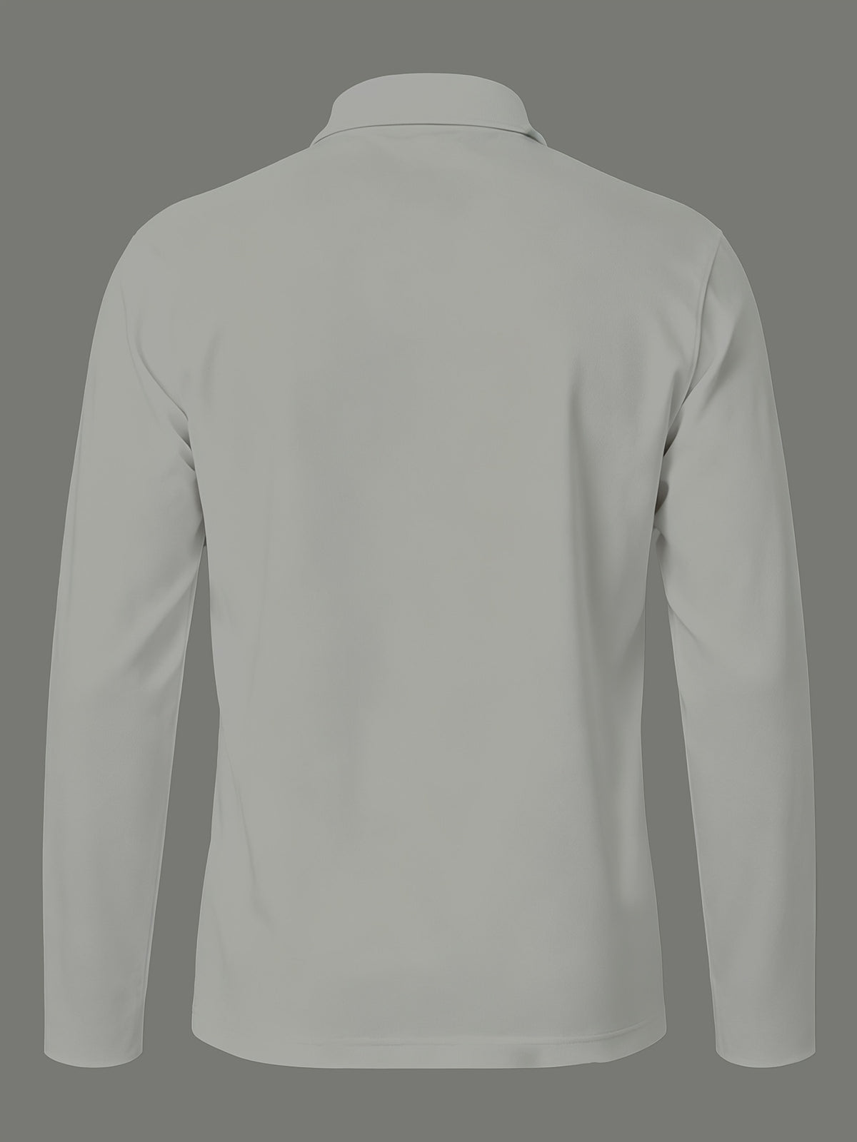 3pcs Solid Color Long Sleeve Lapel Polo Shirts for Young and Middle-Aged Men, Eyelet Lightweight Breathable Commuting Workwear Loose Fit Long Sleeve Base Layers - White Navy Blue Gray
