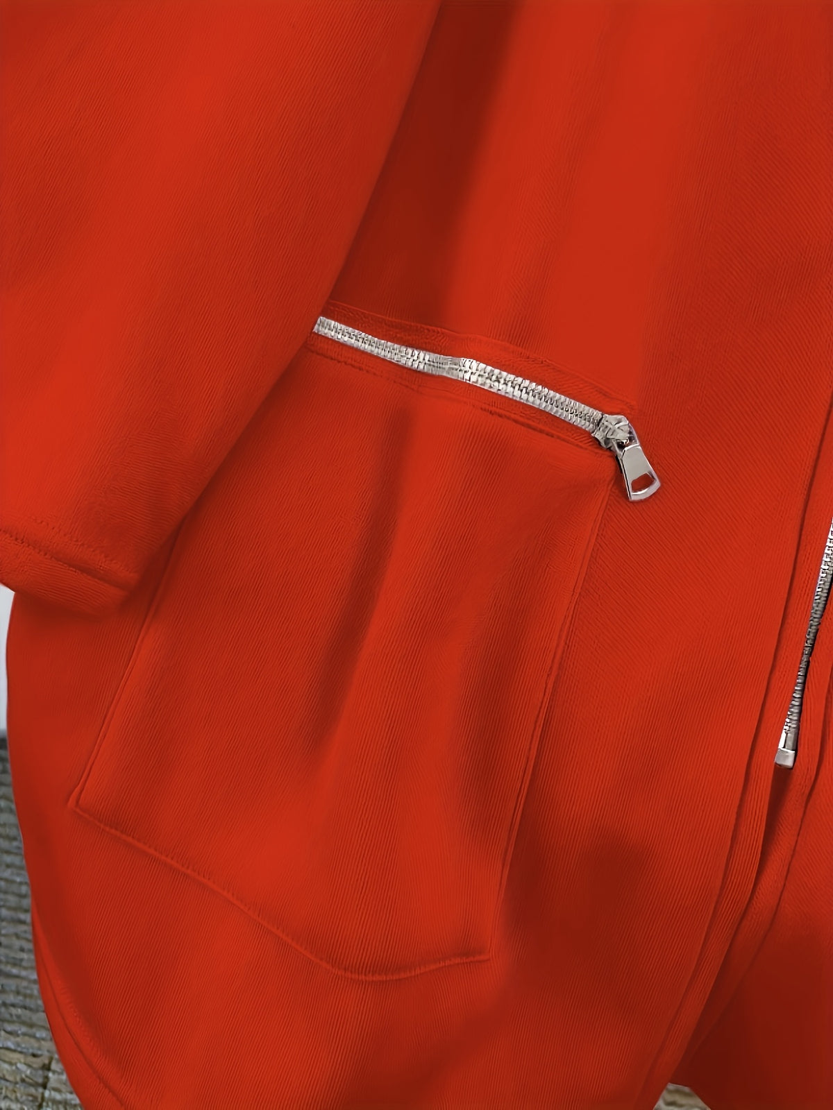 Women'S Fashion Jacket Zip-Up Coat - Red
