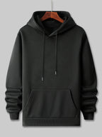 Men's Street-Style Cool Gradient Bear Symbol Hooded Sweatshirt, Featuring a Graffiti Bear Personality Print, Embodying American Street Fashion Culture, an Exclusive Item for Trendsetters! This Men's Hooded Sweatshirt Is Made from Selected - Black