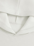 Women's Spring, Autumn, Winter -Lined Loose Hooded Sweatshirt - Korean Style Fashion, Niche, Minimalist, Age-Reducing, Versatile,, Daily Casual, Energetic, Soft and Cute,, Cartoon-Style Adorable Kitten Print Top - White