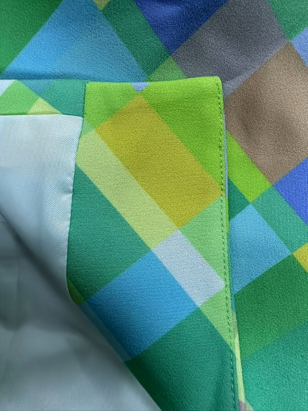 Directed Square Root) Ladies Fashion Elegant Plaid Slim Fit Suit Jacket - Light Green