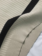 Men'S Color-Block Round Neck Long Sleeve Sweater, Soft Knit Top for Autumn And Winter, Casual Blouse - Khaki
