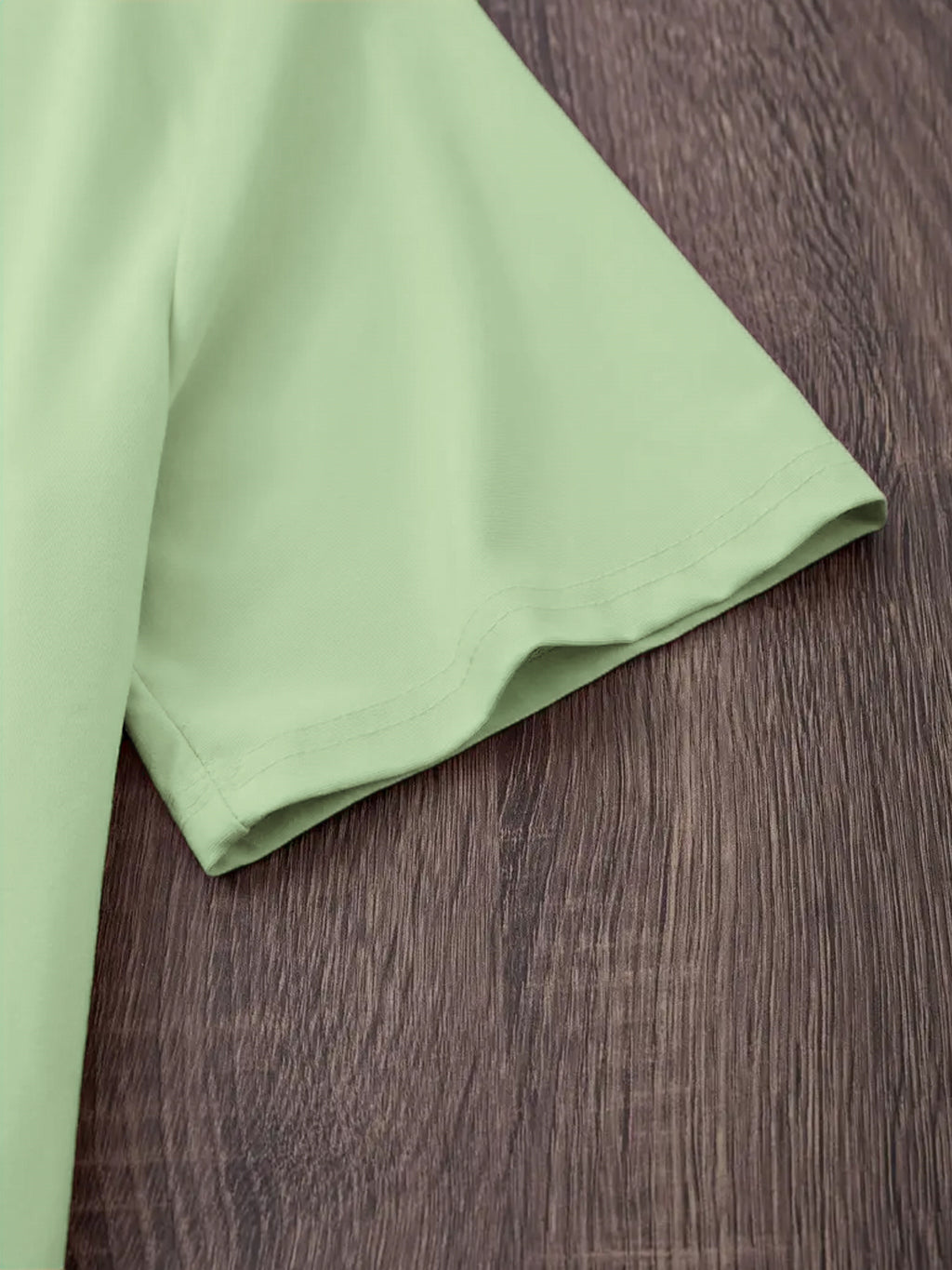 (Popular T-shirts) Spring and summer new fashion trend Women's short-sleeved round neck T-shirt versatile trendy brand short-sleeved Women's tops - Pea Green Color