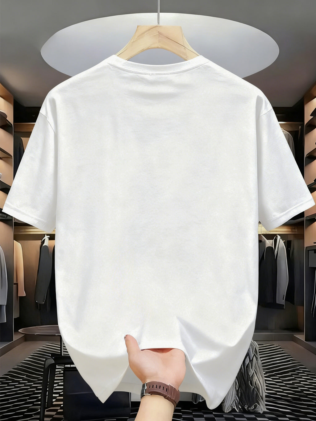 Men's New 100% Cotton T-Shirt with MINIMAL Print, Comfortable, Soft, and Breathable for Summer Casual Daily Wear - White